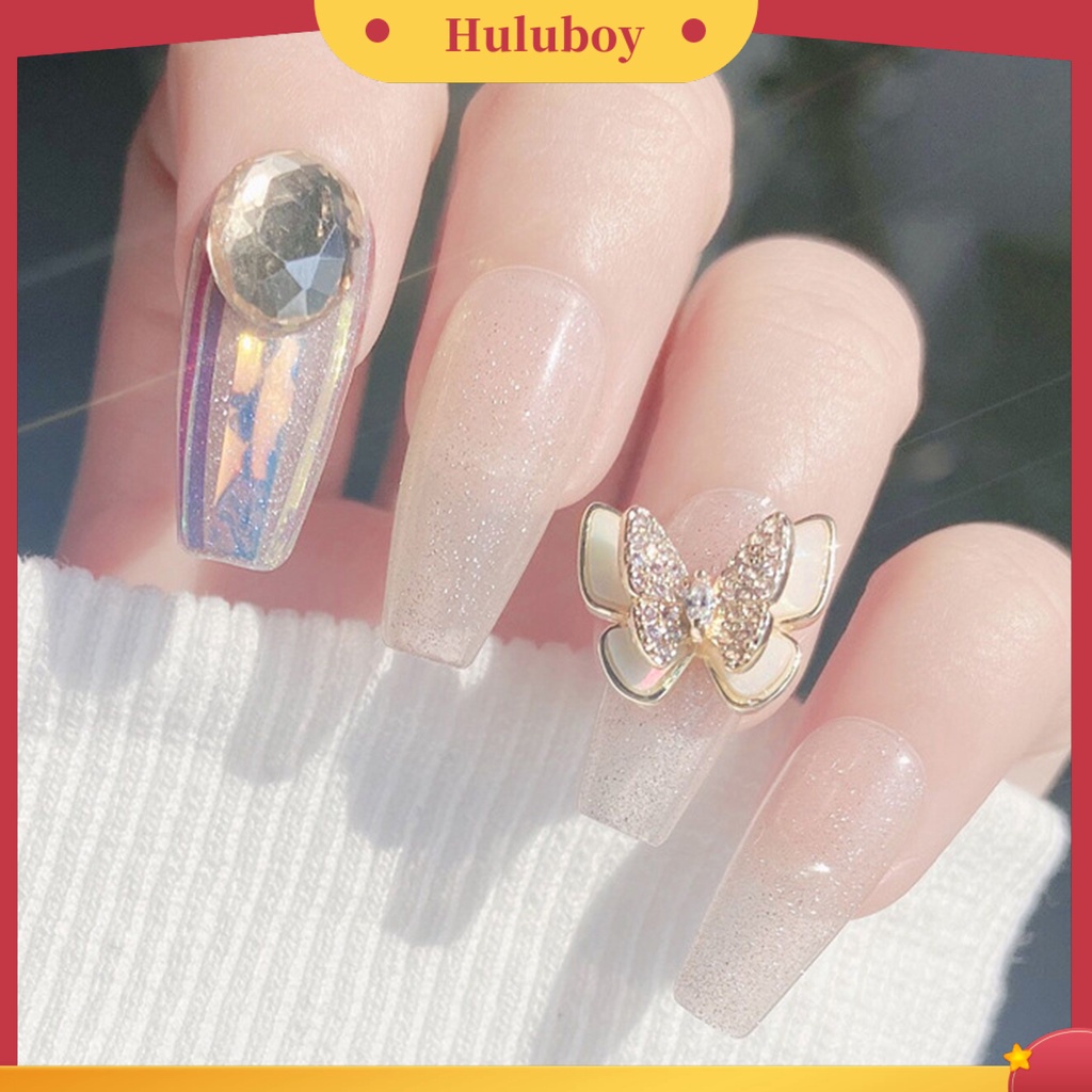 {In Stock} Kuku Berlian Imitasi Lapisan Ganda Indah Tahan Luntur Semua Pertandingan Nail Art Tools Untuk Wanita