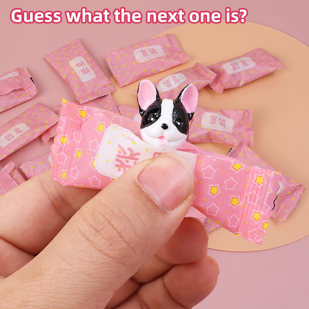 Lucu Ornamen Angka Untuk Hadiah Anak Hewan DIY Mini Kejutan Guess Tide Play Mainan Kotak Guess Blind Bag Microform Food Model Simulasi Permen Palsu Murid Toko Resin