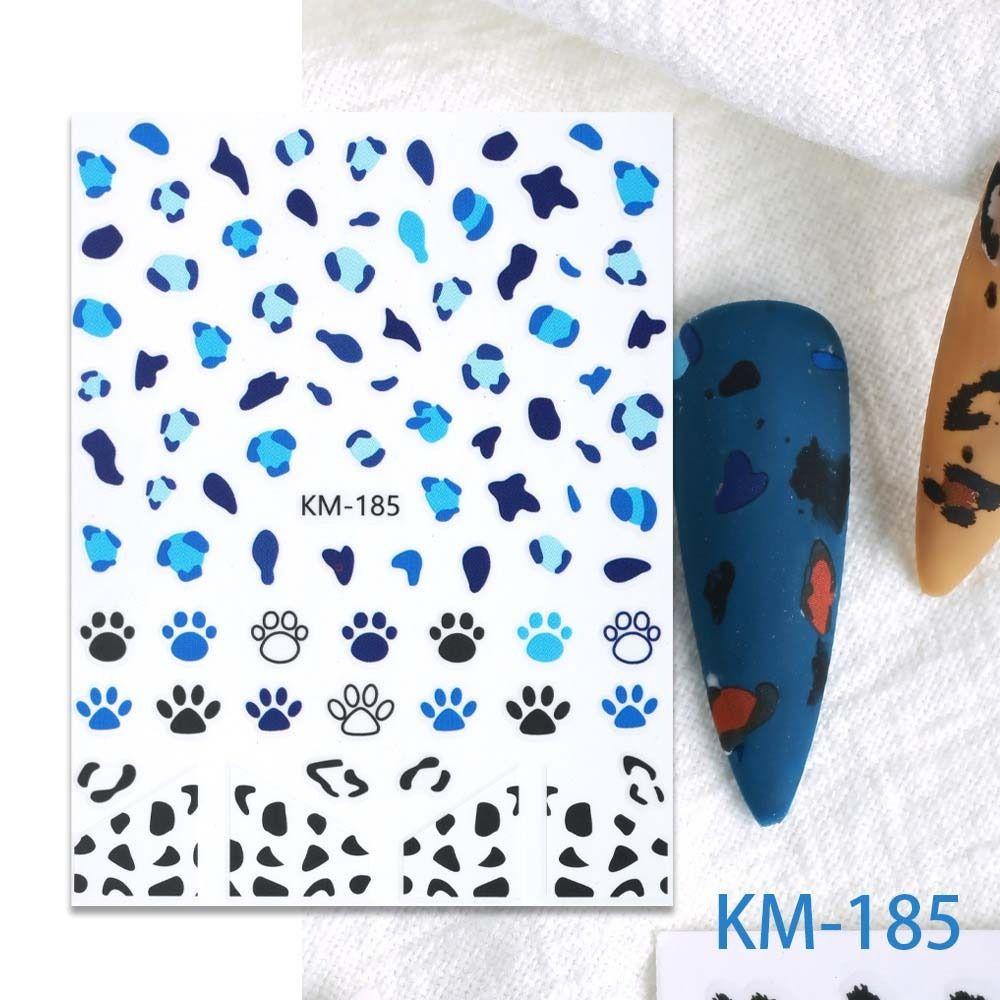 Agustina Leopard Stiker Kuku Wanita Motif Leopard Bear Paw Self Adhesive Dekorasi Kuku