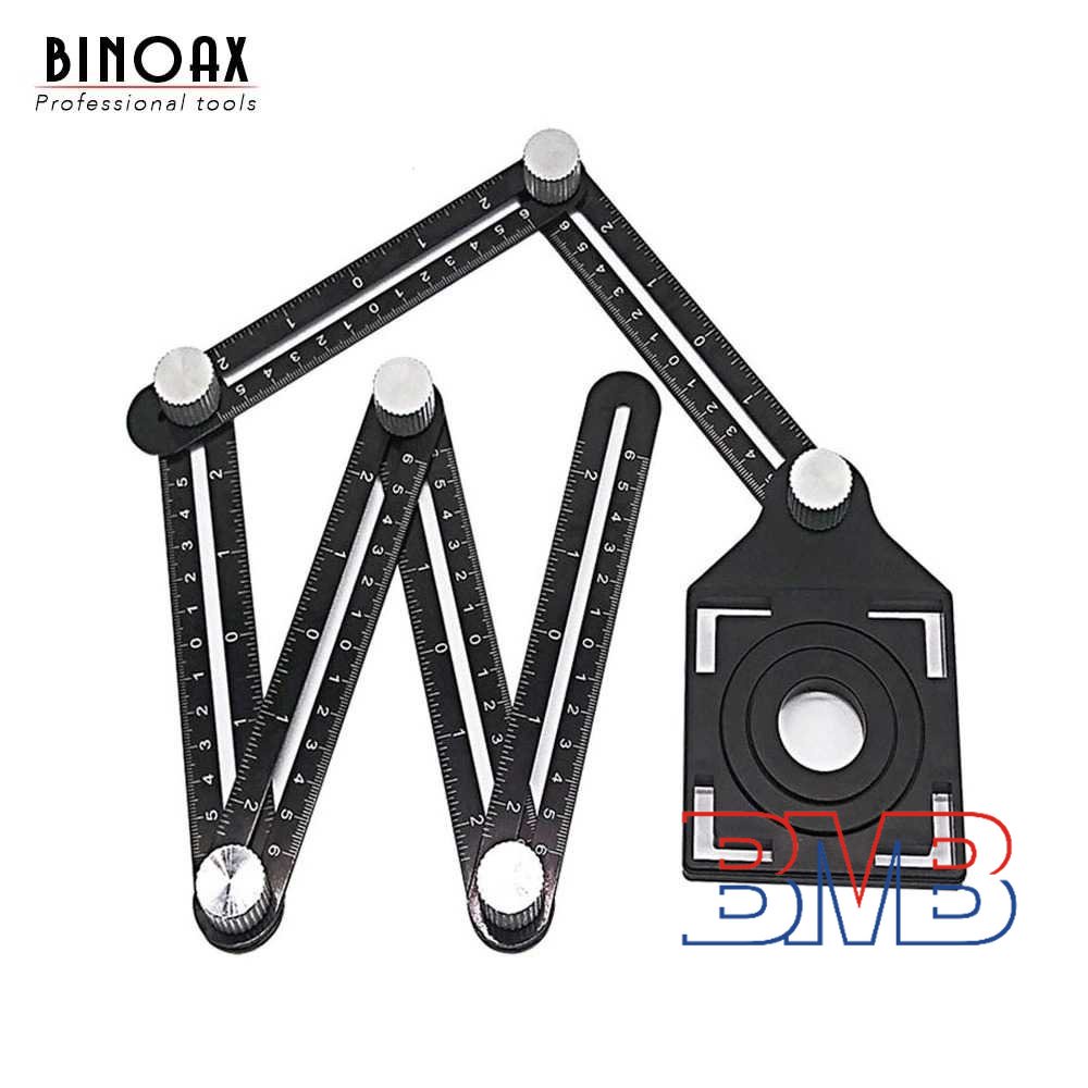 

K5 N22 Alat Bantu Penanda Six Sided Ruler With Hole Locator BINOAX - A50