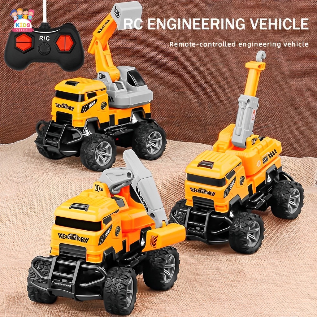 RC Truck Off Road Vehicle Excavator &amp; Lifting Crane | Mainan Mobil Mobilan Anak Laki Laki Terbaru 2023