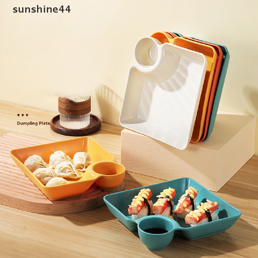 Sunshine Piring Pangsit Persegi Dengan gar Sauce Dish Space Snack Platter ID