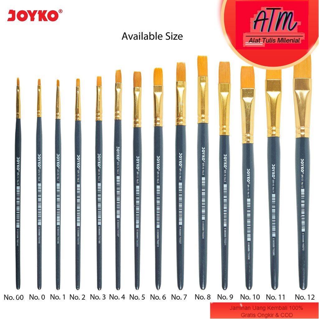 

Brush Kuas Cat Air Cat Minyak Lukis Acrylic Joyko BR-10 1 Pcs