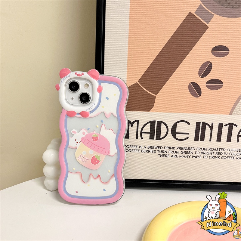 IPHONE Soft Case Kompatibel Untuk Iphone14 13 12 11 Pro Max X Xr Xs Max7 8 6 6s Plus SE Cute Macaron Candy Color Phone Case Wavy Little Monster Pelindung Lensa Shockproof Cover Pelindung