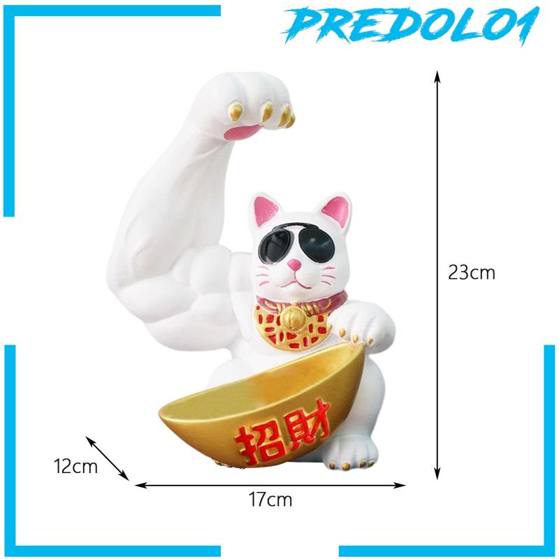 [Predolo1] Kotak Penyimpanan Patung Lucky Cat Key Storage Ornamen Kucing Keberuntungan Untuk Tabletop