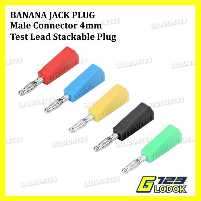 Jack Banana Segi Stackable Audio Male Plug Connector Test Lead Probe