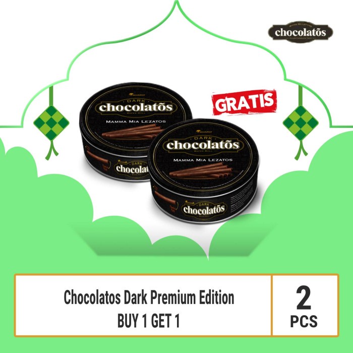 

Chocolatos Dark Edition Wafer Roll - Kaleng Buy 1 Get 1