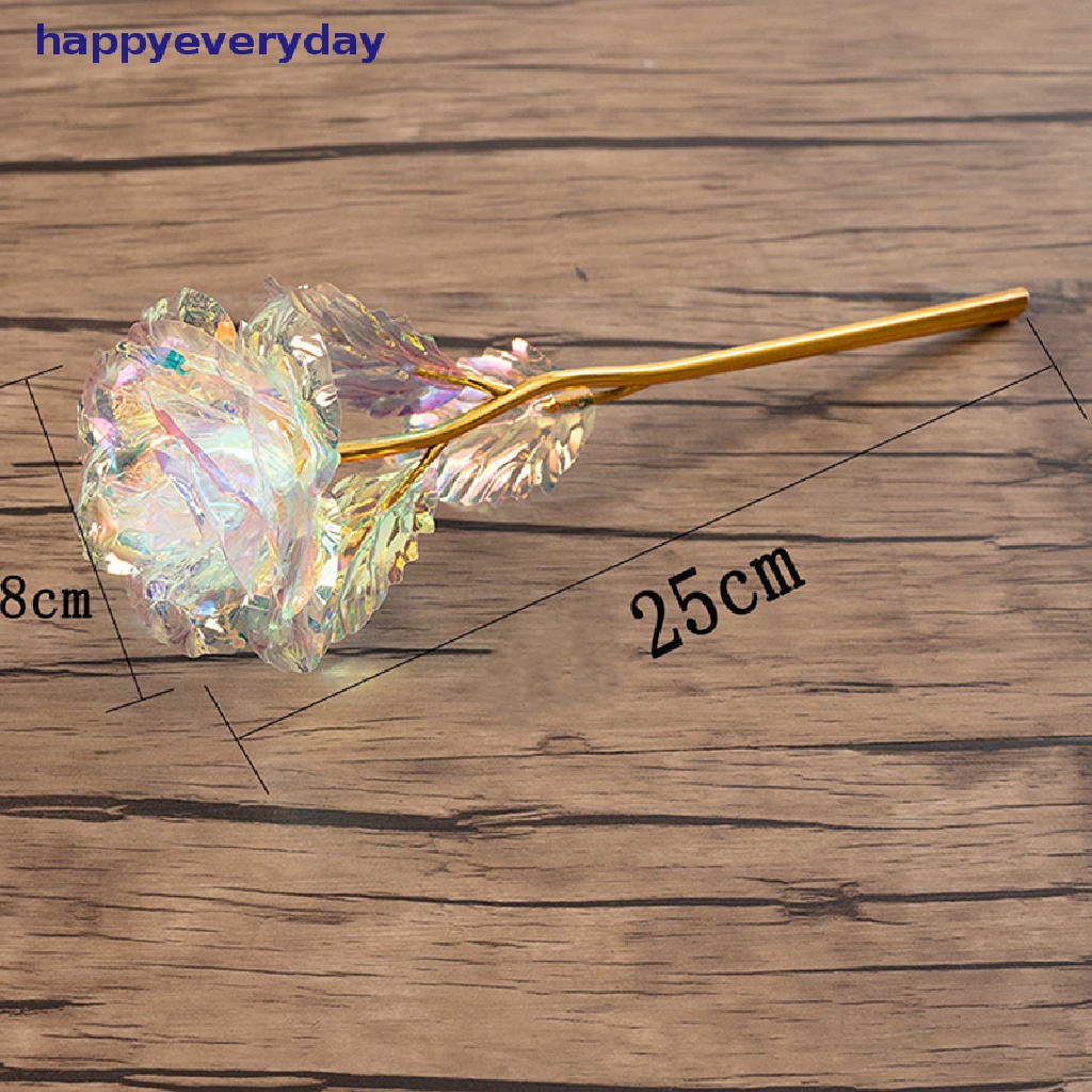 [happy] Daun Rose Gold 24k Gilded Bunga Mawar Artificial Mother's Day Valene [ID]