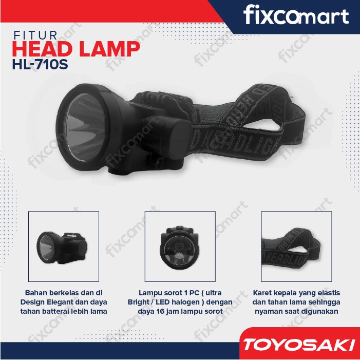 Senter Kepala Head Lamp Toyosaki HL-710S