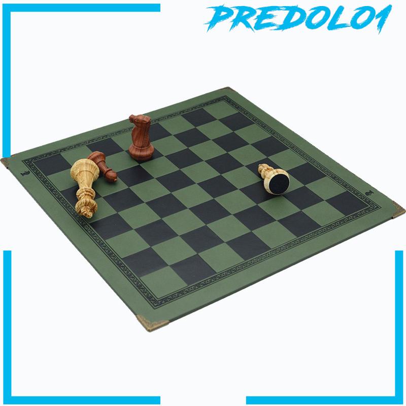 [Predolo1] Matras Chessboard Bahan Kulit PU Alas Catur Tahan Panas Untuk Permainan Tamanoutdoor