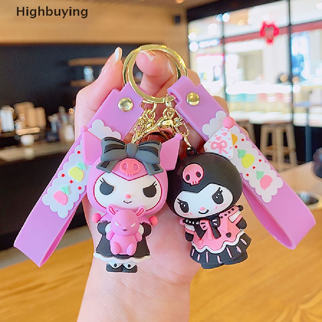 Hbid2023gantungan Kunci Sanrio Kuromi Lucu Kawaii Cowok Cewek Kartun Kreatif Keyring Mobil Ransel Aksesoris Liontin Anak Hadiah Glory