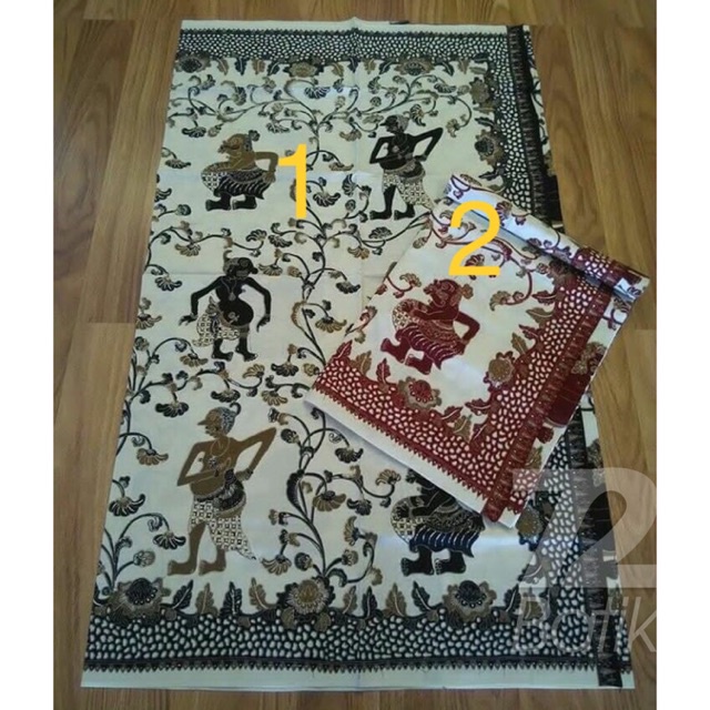 KAIN BATIK PREMIUM Bahan Katun Motif Wayang Warna Putih Tulang Cream Coklat Hitam 723452 Cap 72 Jarik Jarit Samping Kebat Panjang Batik Katun Modern Premium Bahan Seragam Batik Pernikahan Kantor Keluarga Murah Kamen Jadi Batik Bali Lembaran