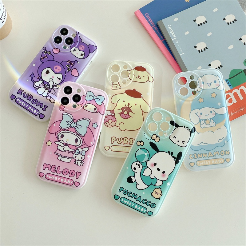 IPHONE 6warna Kartun Lucu Hewan Ajaib Ponsel Lembut TPU Case Gelembung Mencakup Untuk Iphone7 8 PLUS X XR XS 11 12 13 14 PRO MAX SE