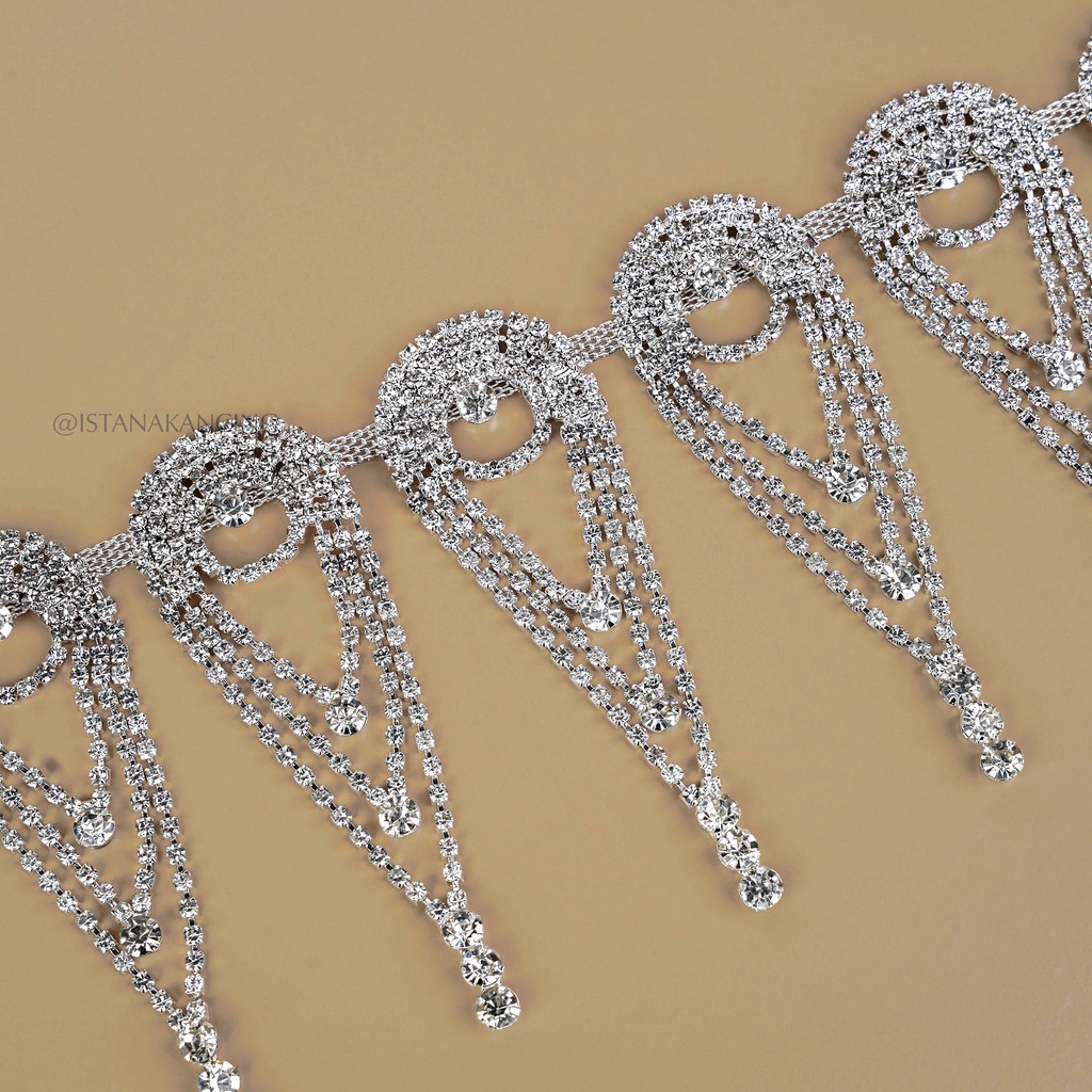 Payet Rangkai Russia | Kristal Swarovski Cantik Mewah Import Jahit Tempel Fancy Bridal Rhinestone | 