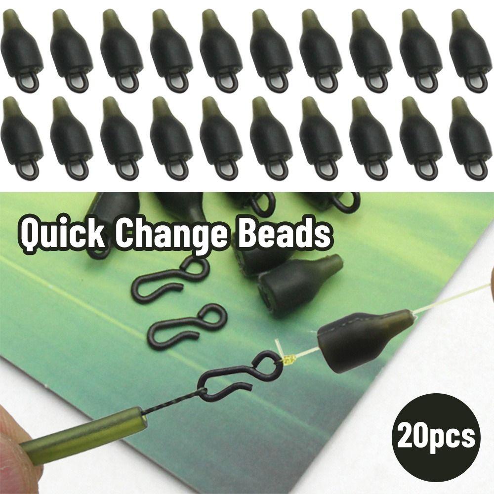 TOP 20pcs Memancing Feeder Hot Langsung Shock Carp Tackle Peralatan Change Hook Panjang Terminal Bead