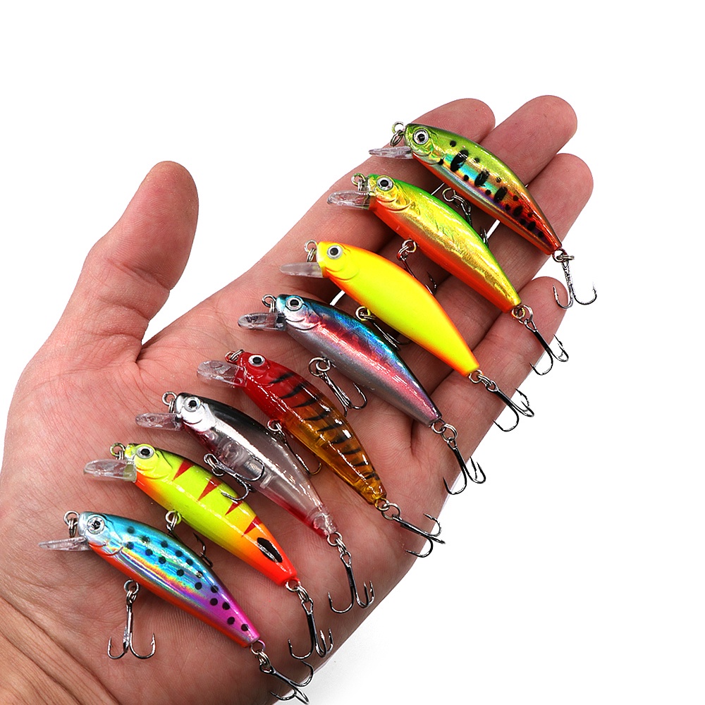 Umpan Casting 6.7g/5.5cm Fishing Sinking Minnow Lure Umpan Ikan Alat Pancing Kail Plastic Bait Umpan Mancing