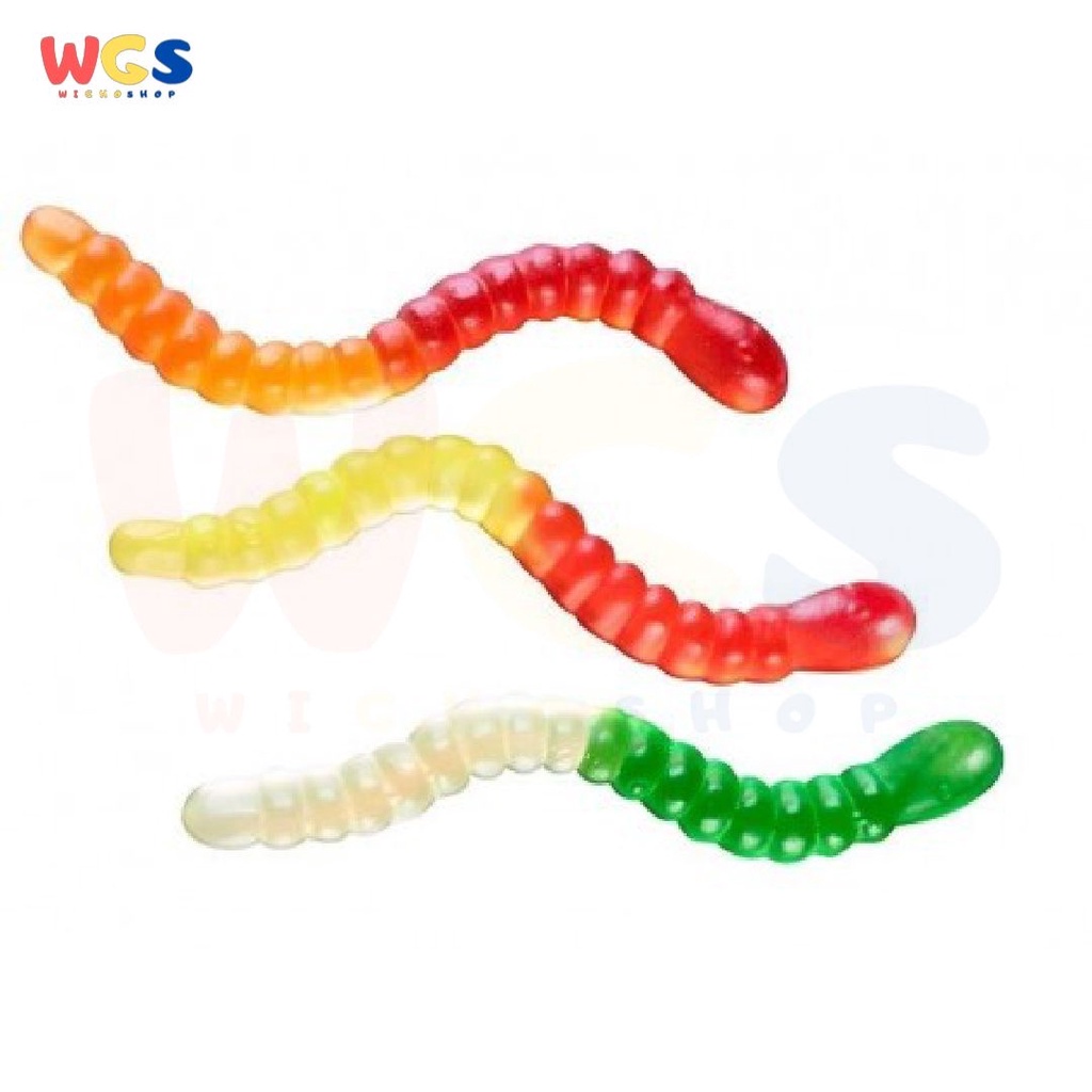 Permen Haribo Worms Doubly Fruity Singularly Delicious Jelly Candy 80g