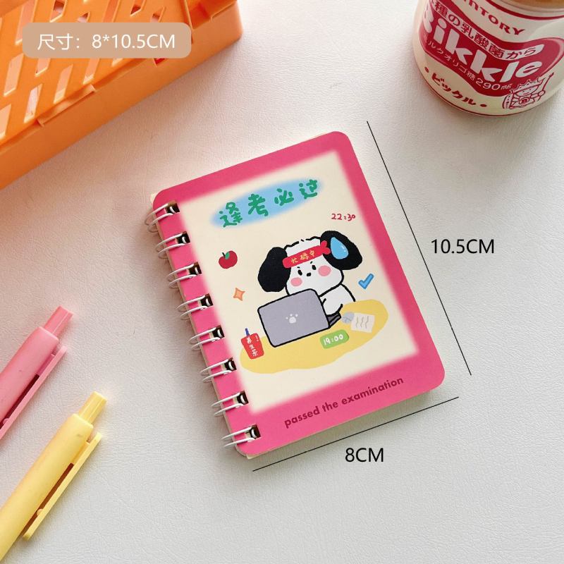 50lembar Buku Koil Kartun Lucu Untuk Penghargaan Siswa Portable Pocket Mini Flip Notebook