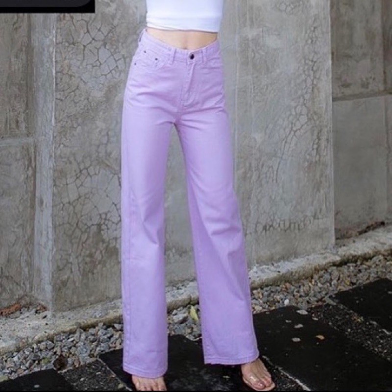 (27-34) KULOT JEANS LILAC / JEANS LILAC / JEANS PASTEL / JEANS UNGU / JEANS KEKINIAN