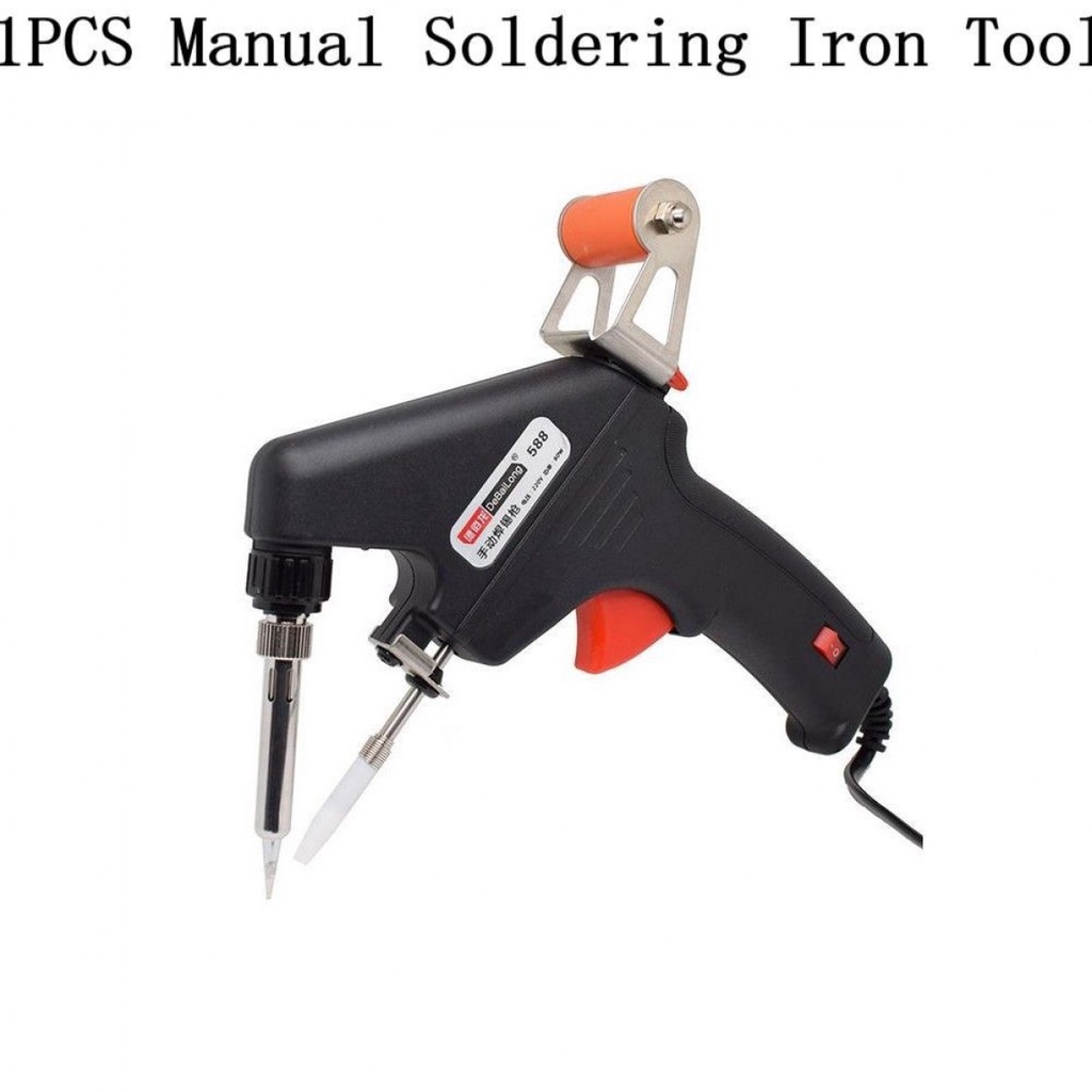 Solder Listrik Tembak Tarik Timah Otomatis Adjustable Heat 220V 60W Tin Iron Gun