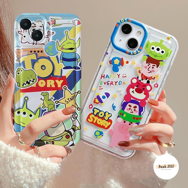 Toy Story Lucu Oppo A17 A77s A15 A17K A16 A95 A12 A57 A54 A16s A16K A5 A9 A5s A3s A7 A74 A92 A77 A55 A1K A53 A31 A16E A52 A12E Kartun Buzz Lightyear Alien Tpy Soft Shockproof Case