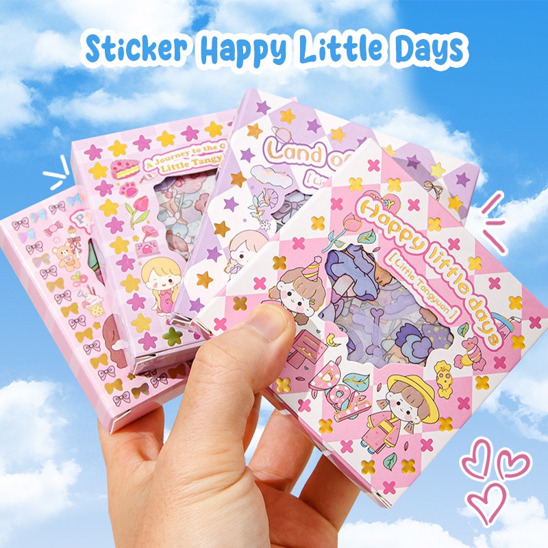 Sticker Aesthetic Kartun Korea Lucu 100 Pcs Waterproof DIY Diarybook Scrapbook MX-5012