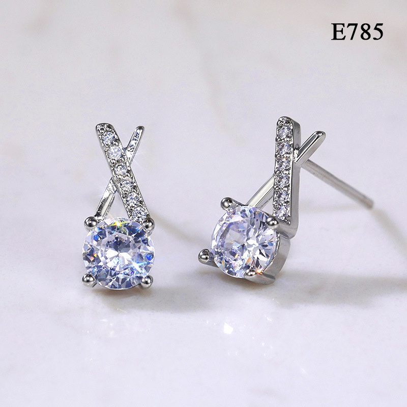 Anting Geometris Minimalis Desain Musim Panas Wanita Rasa Anting Dengan Berlian Imitasi Mengkilap Bentuk Bintang Hati Aksesoris Hadiah