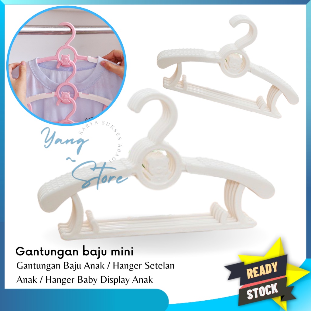 YGS -H305- Gantungan Baju Mini - Gantungan Baju Bayi - Gantungan Plastik Mini Baju Bayi