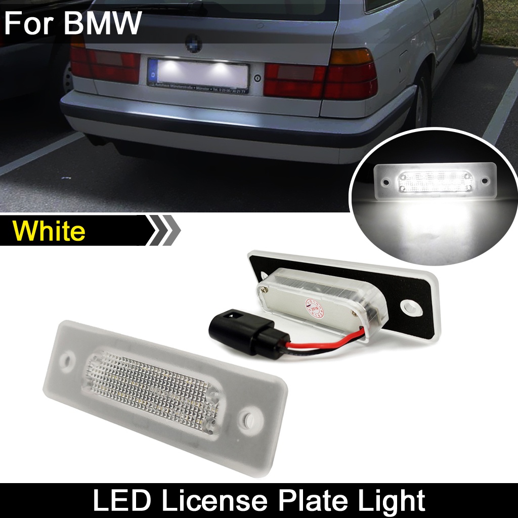 2pcs Lampu Plat Nomor Plat LED Putih Kecerahan Tinggi Untuk BMW 5-Series E34 1988-1996 7-Series E32 1986-1994