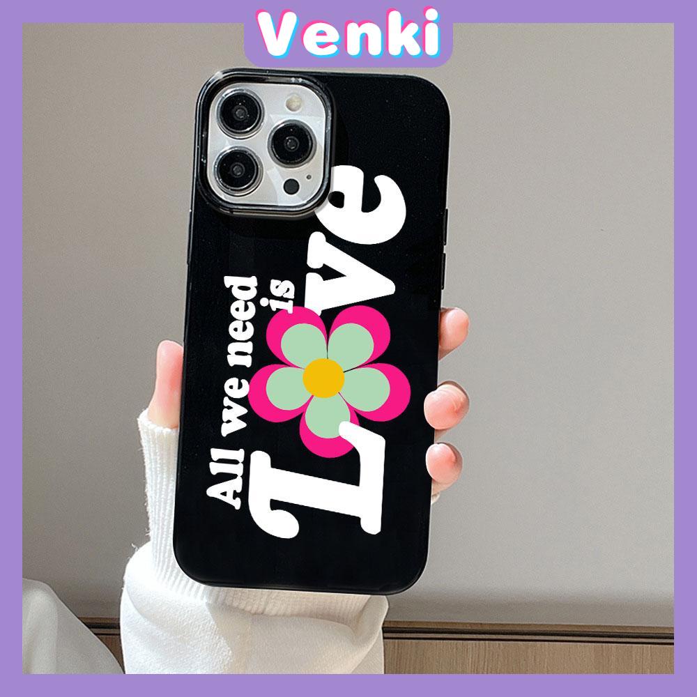 Case for iPhone 11 Soft TPU Glossy Black Candy Case Cute Flower Love Camera Protection Shockproof For iPhone 14 13 12 11 Pro Max 7 8 Plus X XR