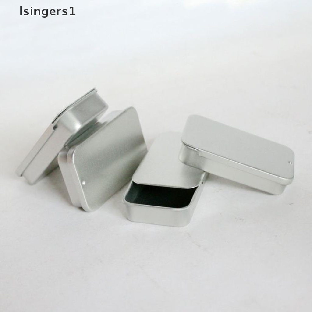 [lsingers1] Kotak Besi Mini Slide Cover Kotak Penyimpanan Perhiasan Pernikahan Pill Case Portable Tin Box Butik