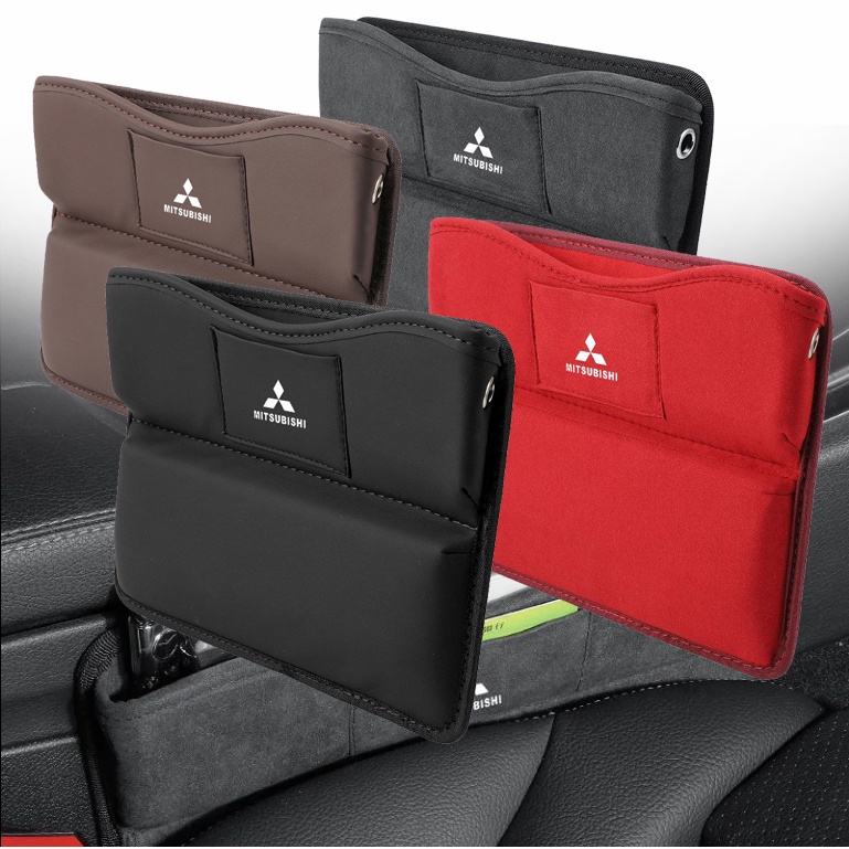 Car Seat Gap Storage Box Tempat Penyimpanan Jok Mobil Side Bag Jok Mobil Finishing Interior Cocok Untuk Mitsubishi Lancer Ex Mirage V33 G4 26oto ASX L300 Montero L200