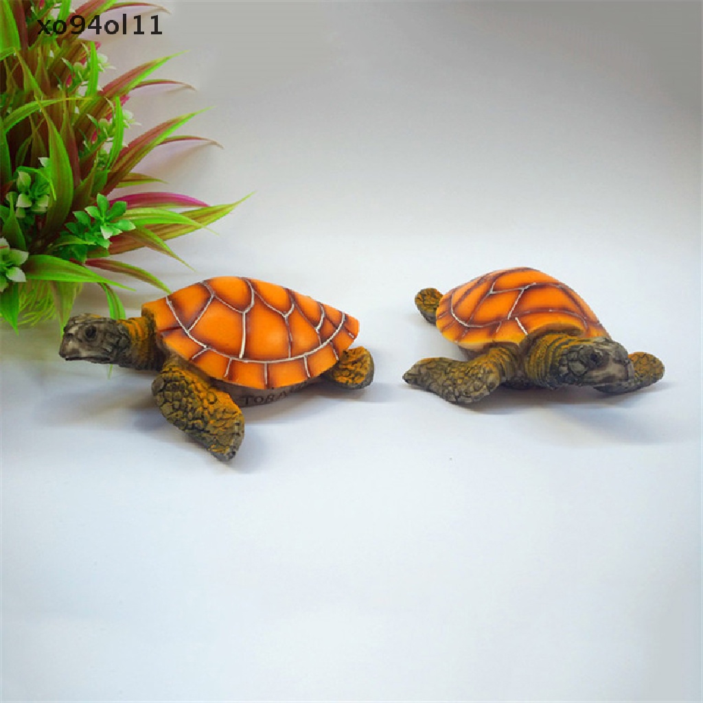 Xo Stylish Aquarium Ornamen Polyresin Turtle Ikan Artificial Decor OL