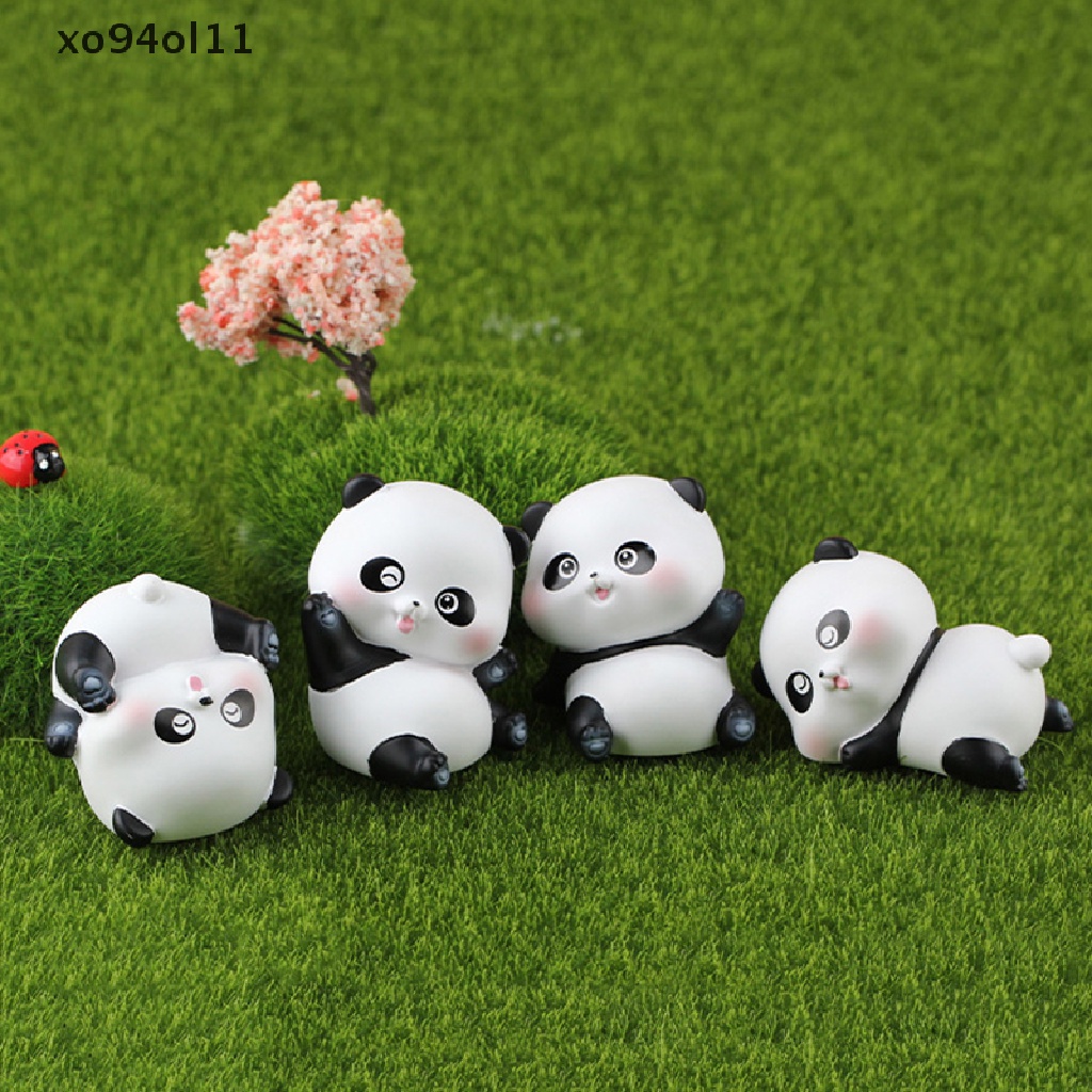 Xo 1Pc Lucu Mini Resin Panda Bayi Ornamen Miniatur Angka Panda Kerajinan Tangan OL