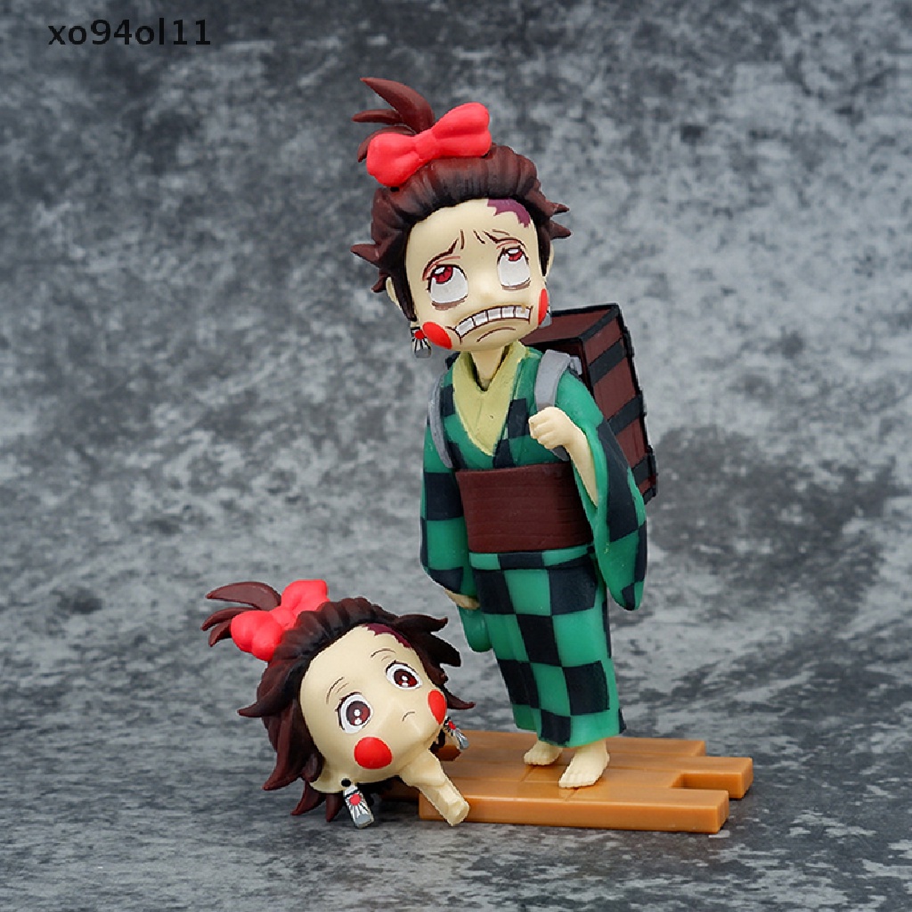 Xo Anime Figure Demon Slayer Kimetsu no Yaiba Zenitsu Inosuke Tanjirou Mainan Lucu OL