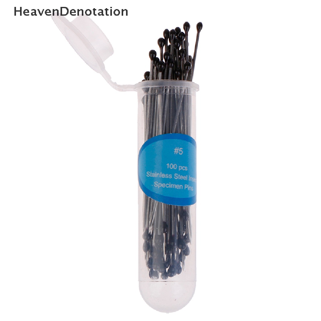 [HeavenDenotation] 100pcs Pin Serangga Spesimen Bahan Stainless Steel Untuk Lab Sekolah Entomoy HDV