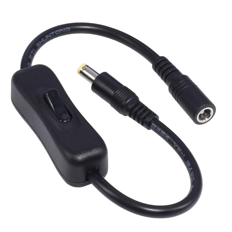 Cre DC5525/5521Kabel Adaptor Male to Female Power On Off Switches Kabel Untuk Mesin Absensi Kamera Keamanan CCTV LED