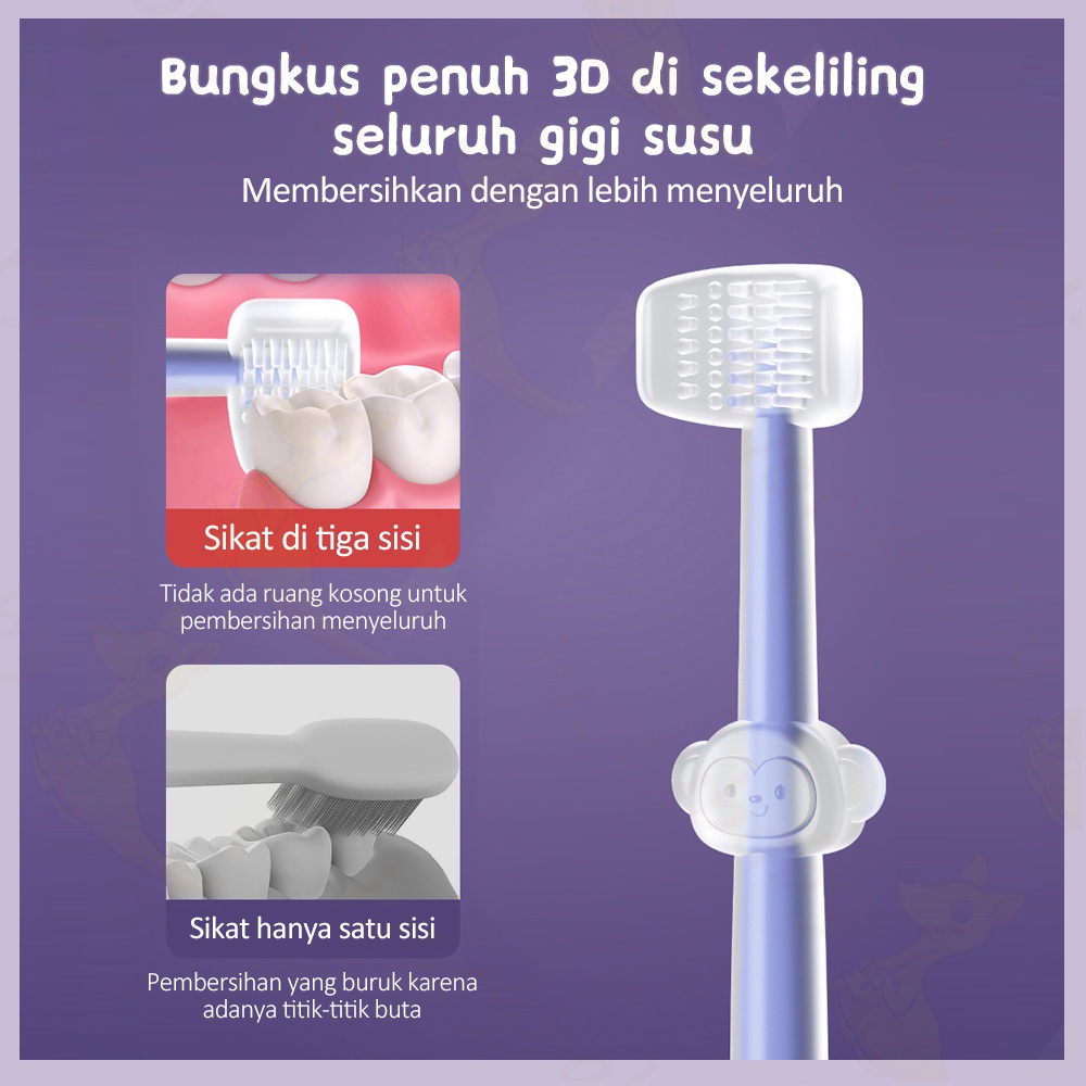 Ivorybaby 4in1 Sikat gigi bayi Pembersih lidah bayi silicon Baby oral cleaner