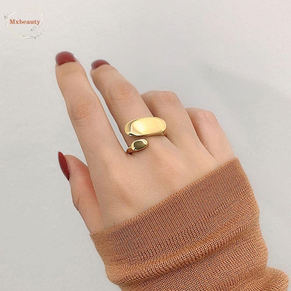 Mxbeauty Cincin Jari Trendi Minimalis Cincin Jempol Knuckle Rings Tidak Teratur Geometris Aksesoris Fashion