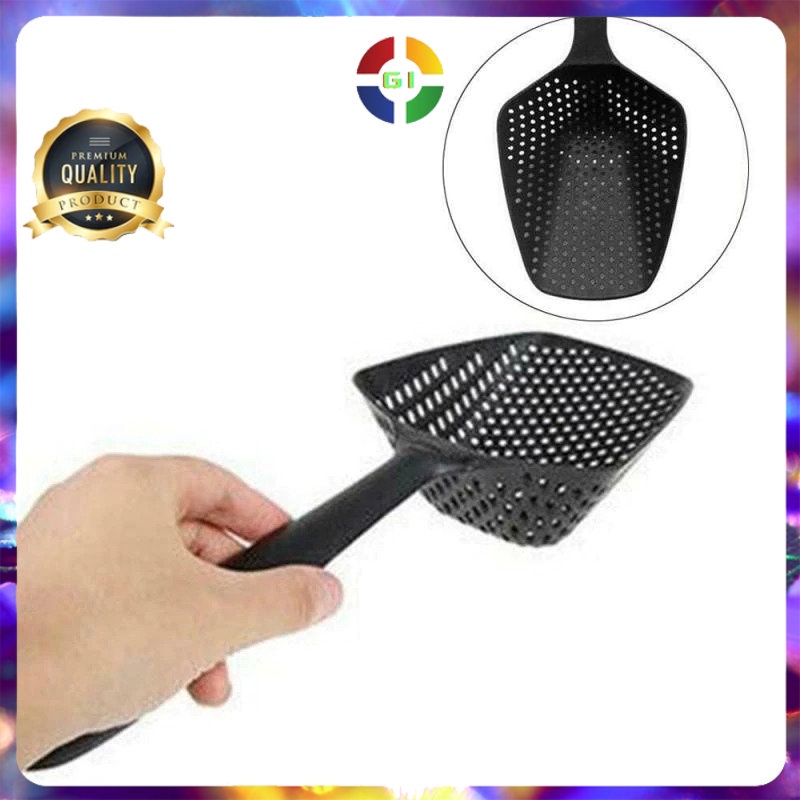 Spatula Alat Masak Goreng Dapur Fry Food Mesh Strainer Black