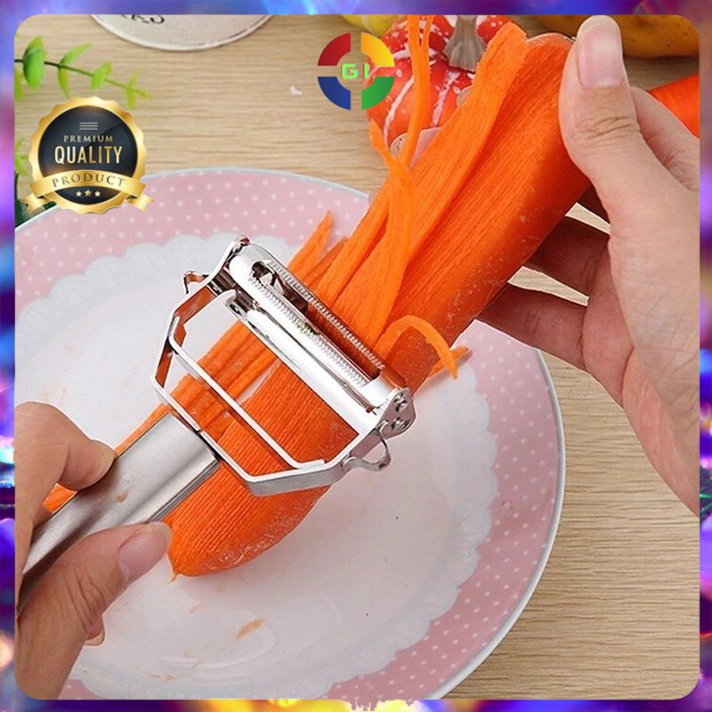 Pisau Pengupas Buah Sayur Peeler Multifunction Silver