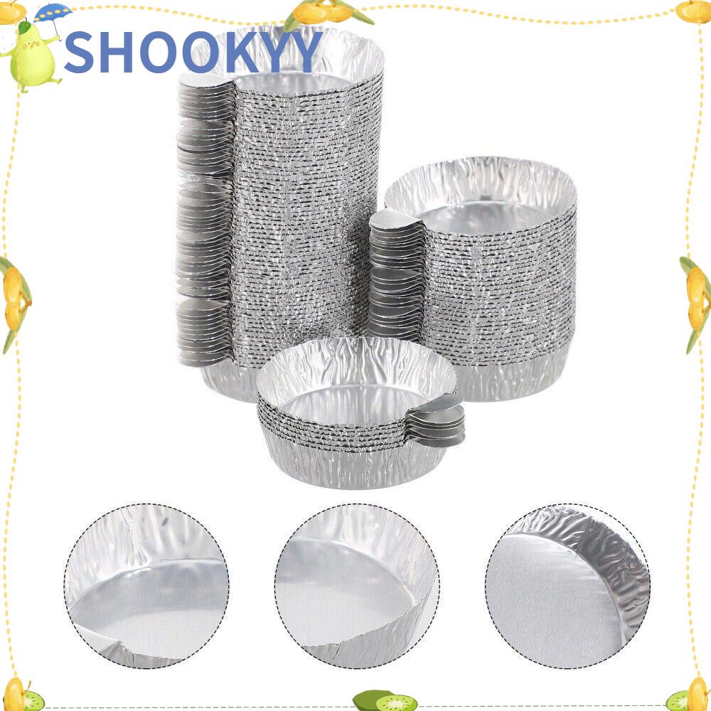 Chookyy 100pcs Timbangan Piring Aluminium Bubuk Cairan 100pcs Alat Laboratorium