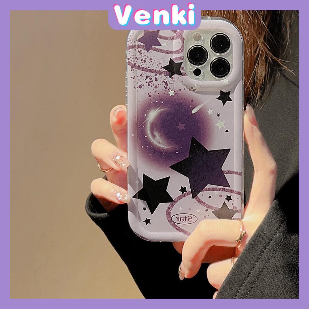 Case For iPhone 14 Pro Max Soft TPU Jelly Airbag Case Purple Stars Camera Protection Shockproof For iPhone 14 13 12 11 Plus Pro Max 7 Plus X XR