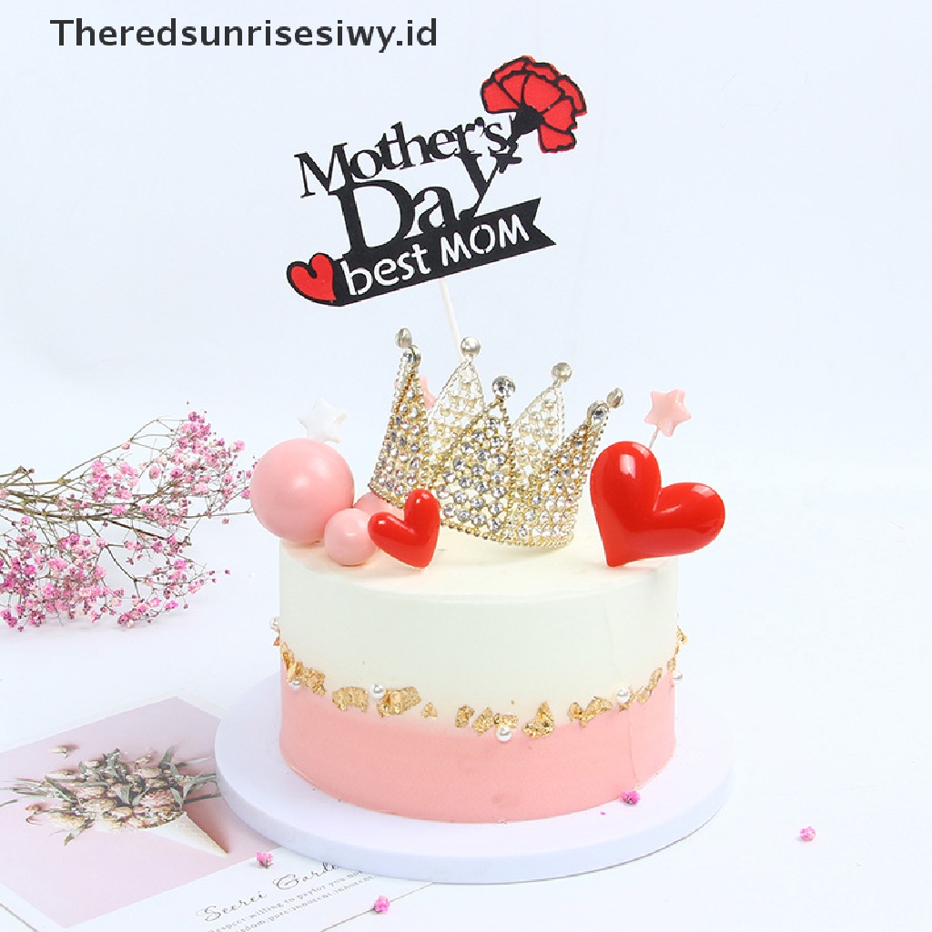 # Kado Mom &amp; PAPA DIY # 2023hiasan Kue Happy Mother's Day Akrilik Love Mum Best Mom Cake Topper Decor~