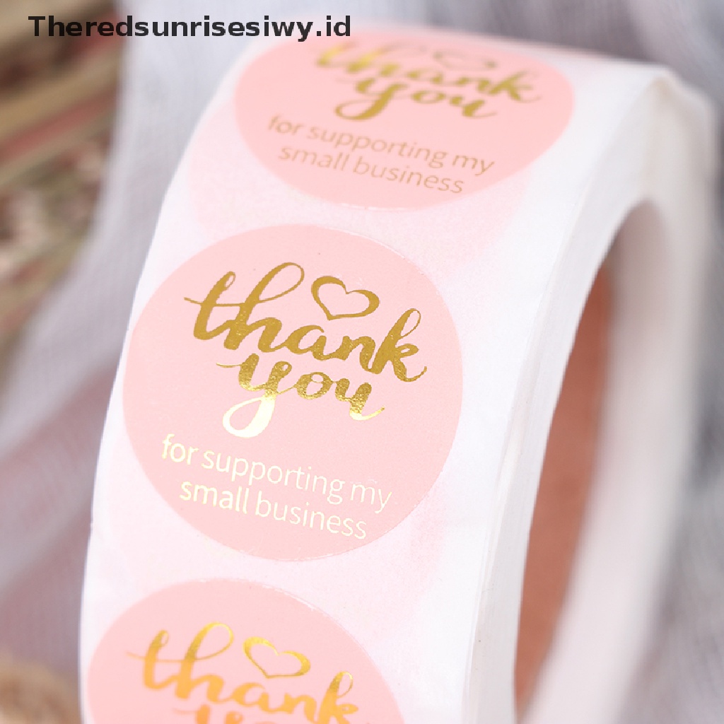 # Kado Mom &amp; PAPA DIY # 500pcs/roll Terima Kasih Untuk Supporg Usaha Kecilku Stiker Kado 1inci~