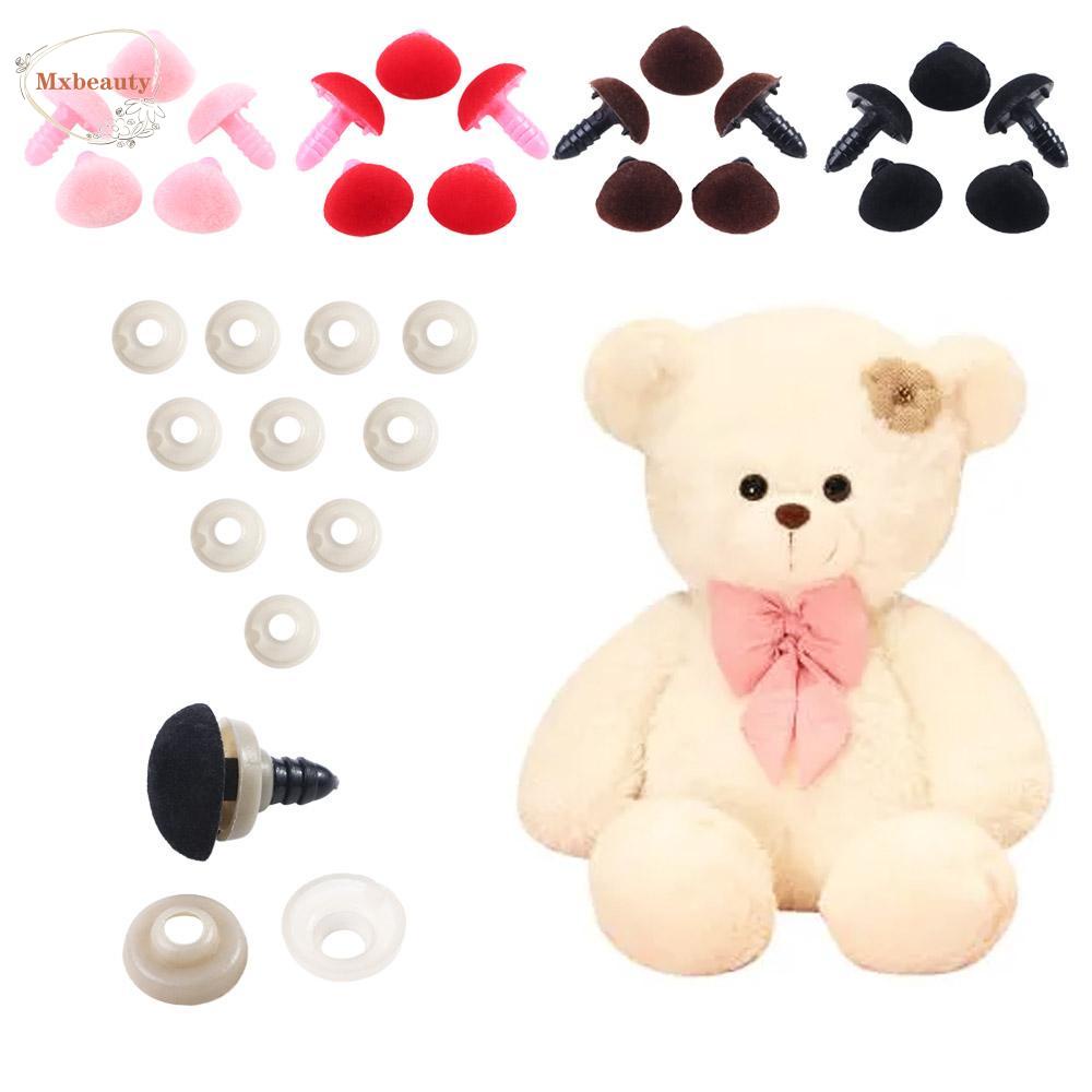 Mxbeauty Segitiga Hidung Boneka Aksesoris Boneka Wayang Pink Merah Hitam Coklat DIY Beruang Mainan12 * 14 mm Pengaman Hidung Boneka Nose