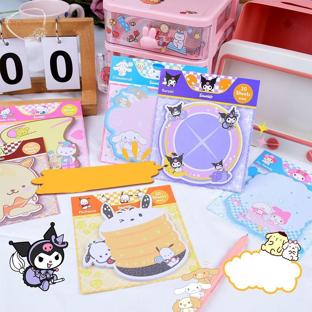 Mxbeauty Memo Pad Kuromi Melody Tearable Keypoints Marker DIY Dekorasi Perlengkapan Kantor Sekolah Diary Planner Stiker Sticky Bookmark To Do List Label Label Perekat