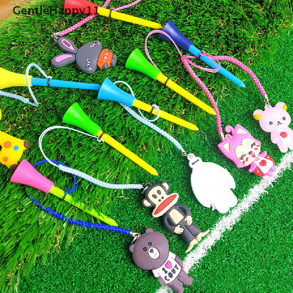 Gentlehappy 1Pc Rubber golf Tees Plastik golf Duduk Mencegah Kerontokan Dudukan Bola Dan Tali Kepang id