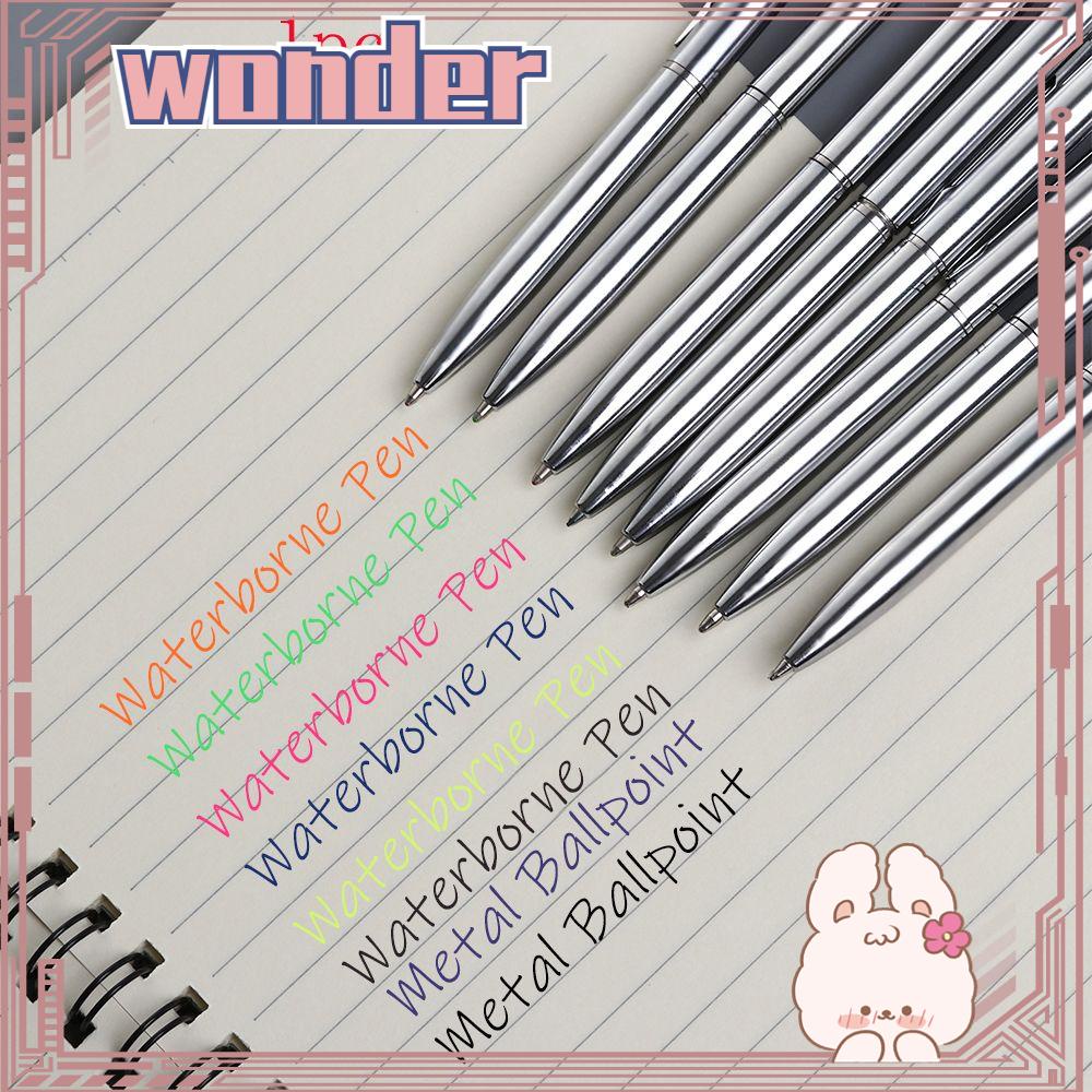 Wonder 1PC Ballpoint Logam Mode Alat Tulis Tahan Lama Perlengkapan Menulis Tanda Tangan Mini