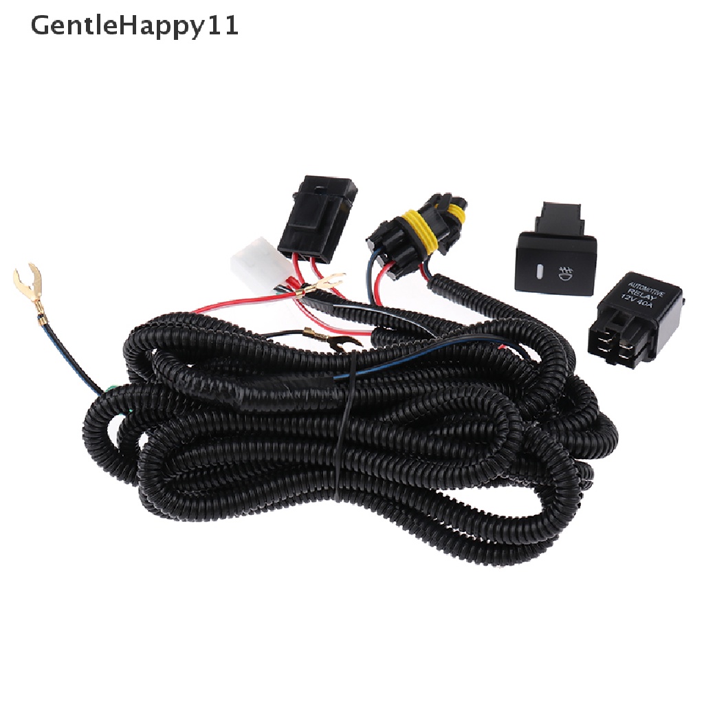 Gentlehappy H11 Fog Light Wiring Harness Soket Kabel Indikator LED Saklar 12V 40A Relay id